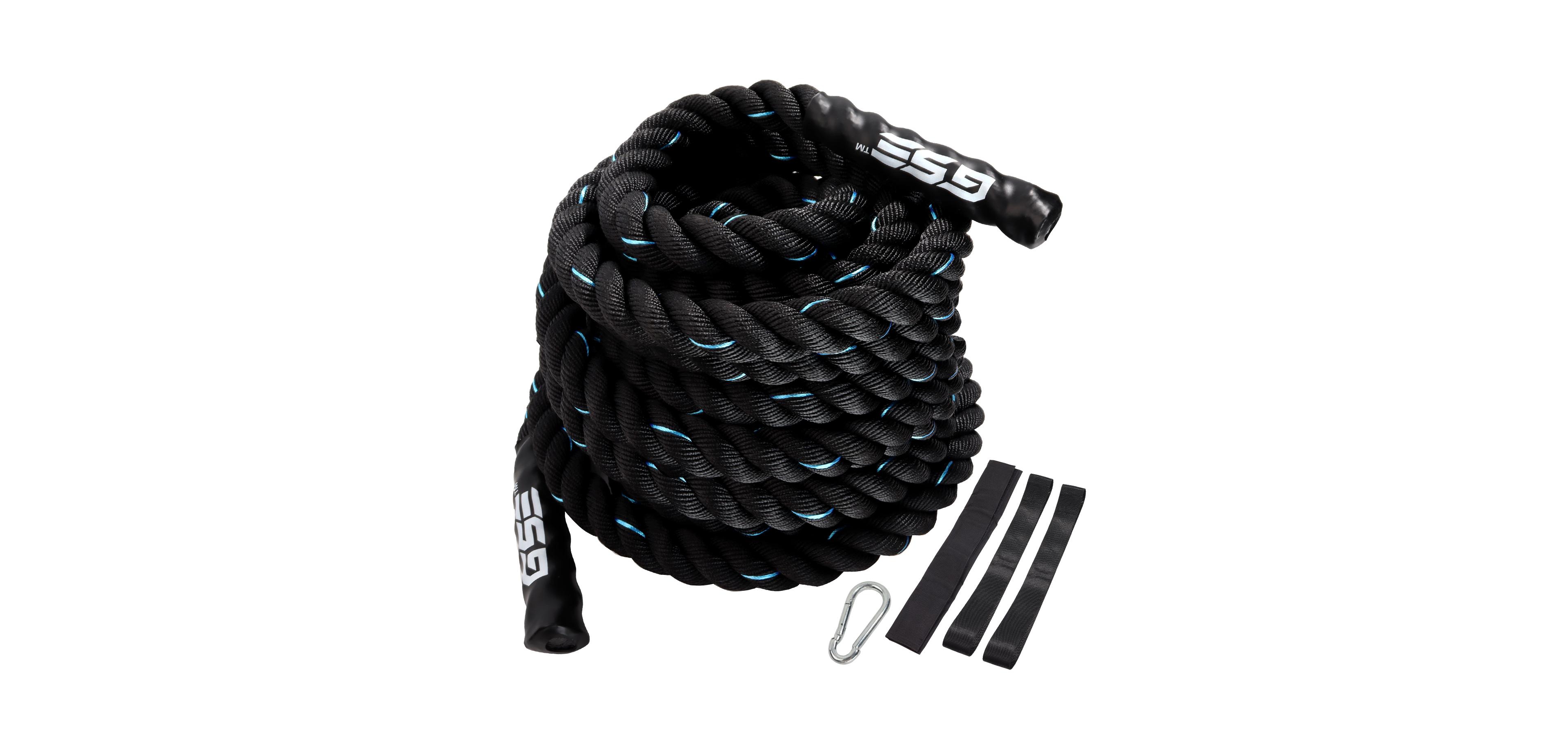 Gse Games & Sports Expert 2" Diameter Battle Rope, Workout Battle Ropes for Home Gym & Outdoor (50FT)