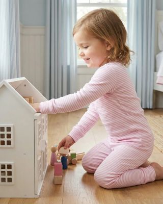 Toddler Girls Ballet Stripe Pajama Set