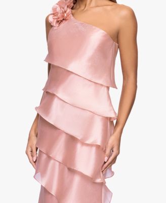 Women's Tiered Chiffon One-Shoulder Dress