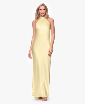 XSCAPE Women's Tie Neck Long Dress - Macy's