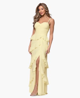 Women's Ruffle Detail Tiered Maxi Dress