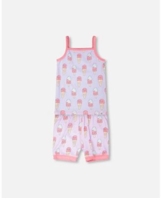 Big Girls Cotton Two-Piece Pyjama Set Printed Ice Creams