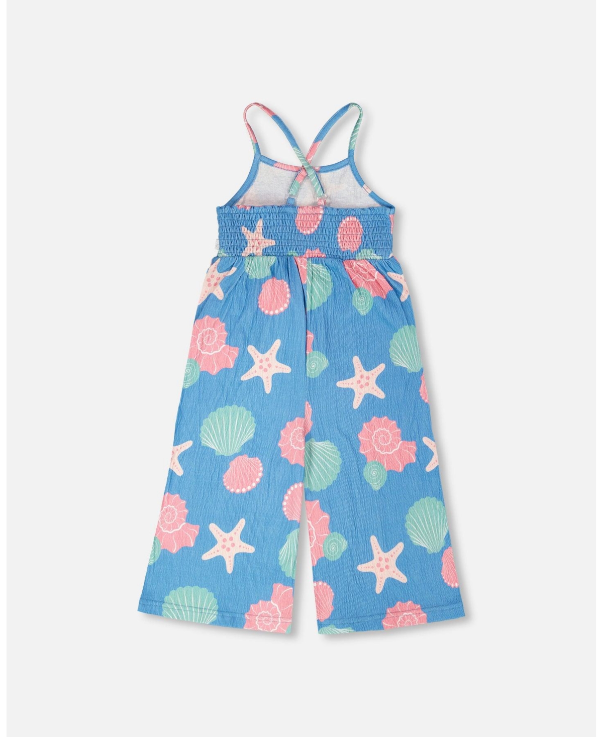 Deux par Toddler Girls Crinkle Jersey Jumpsuit Shell Print