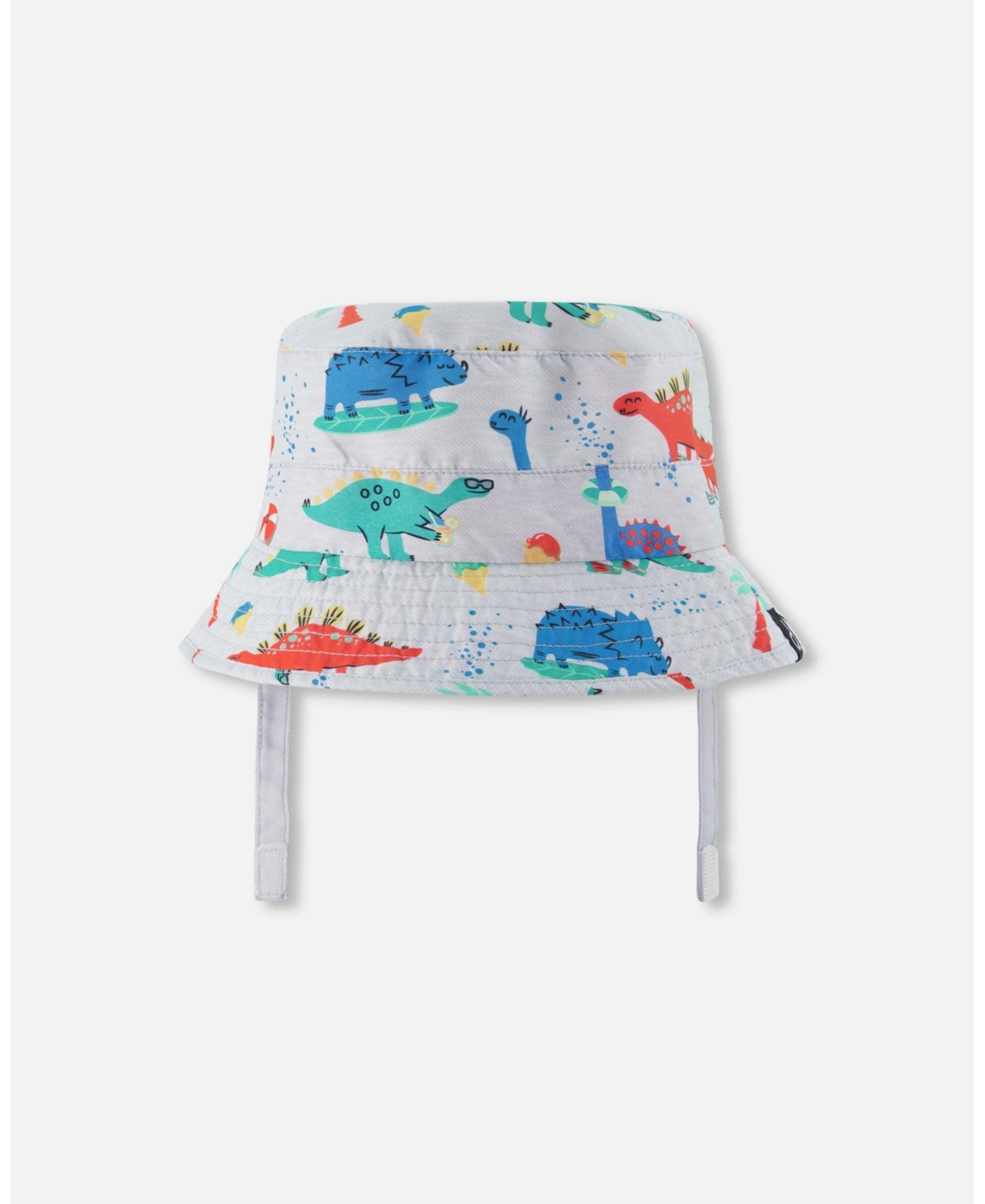 Deux par Deux Baby Boys Polyester Beach Hat Blue Dinosaur Print