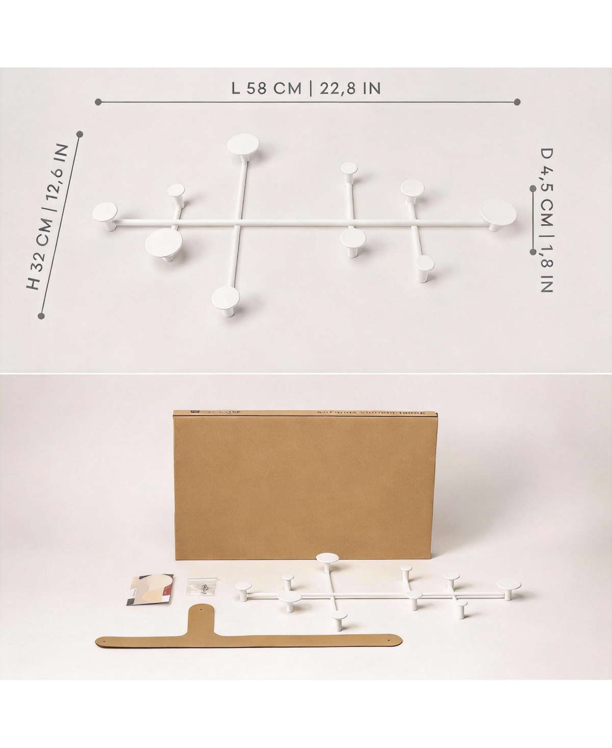 Yigii Minimalist Metal Wall Hook Rack 10 Hooks