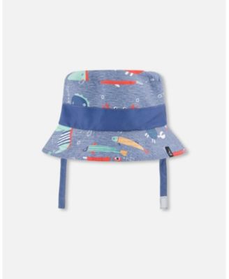 Baby Boys Polyester Beach Hat Marine Animal Print