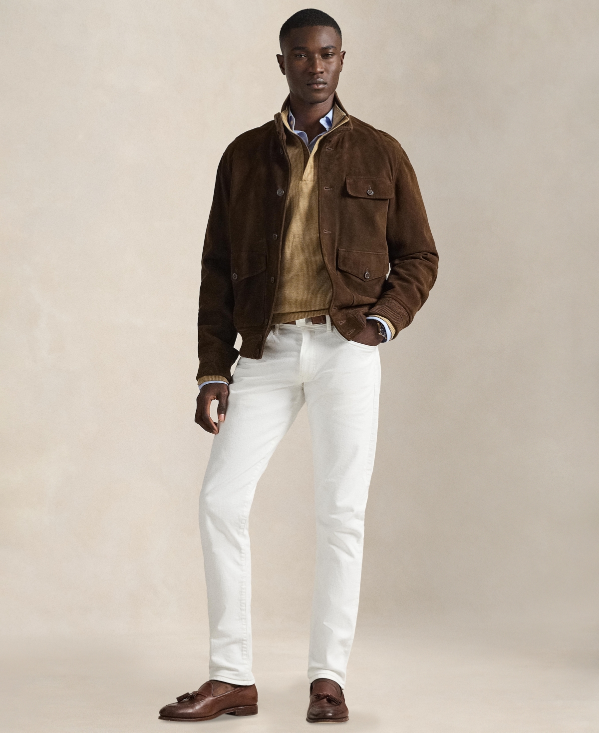 Polo Ralph Lauren Men's Luxury Jersey Quarter-Zip Pull-On Sweater