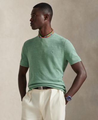 Men's Textured Lightweight Sweater T-Shirt