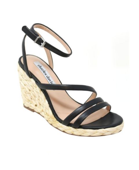 Женские сандалии Charles David Rylee Dress Wedge Sandal, цвет: Чёрный