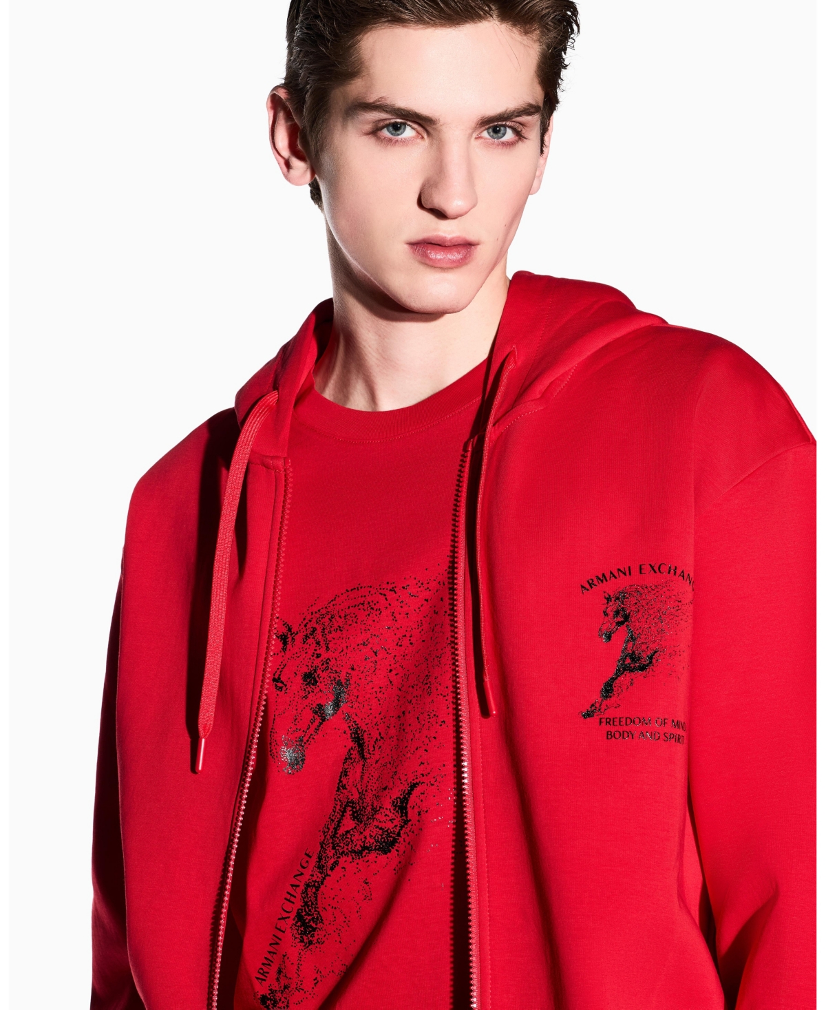 A|X Armani Exchange Men's Lunar New Year Mercerized Cotton Graphic T-Shirt