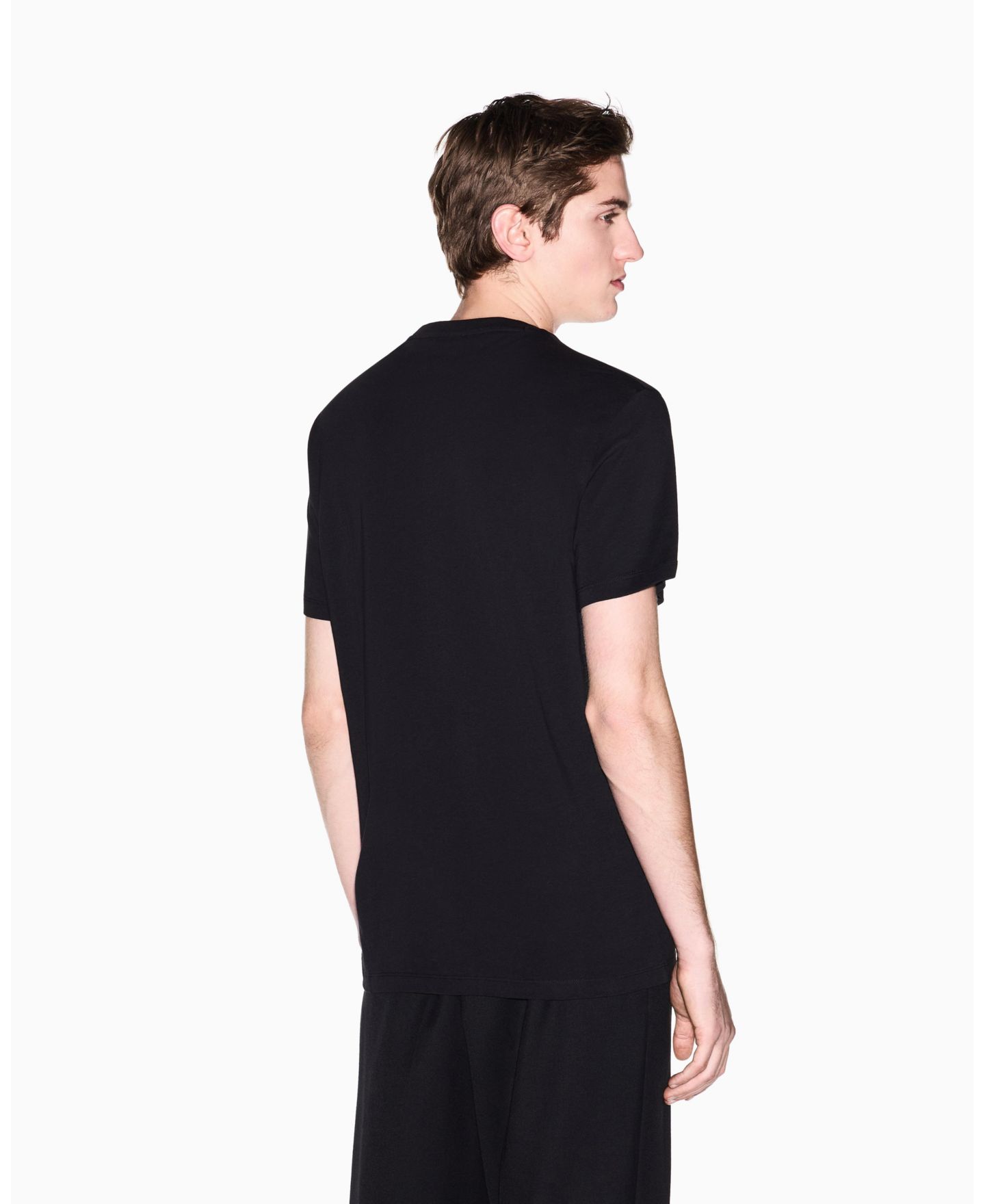 Мужская футболка A|X Armani Exchange Short Sleeve Jersey Printed Box Logo, цвет: Чёрный — фото 4