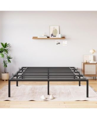 Steel Platform Bed Frame, Slip-Resistant Support, Quiet and Stable, Large Storage, No Bed Box, Easy Install