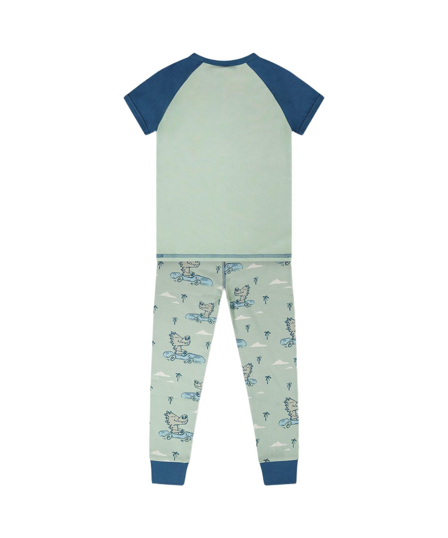 Baby Boys Cotton Two-Piece Pyjama Set Crocodile Print