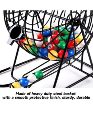 Deluxe Bingo Game Set with 8" Bingo Cage and Master Board, 75 Bingo Balls, 500 Chips, 50 Bingo Cards