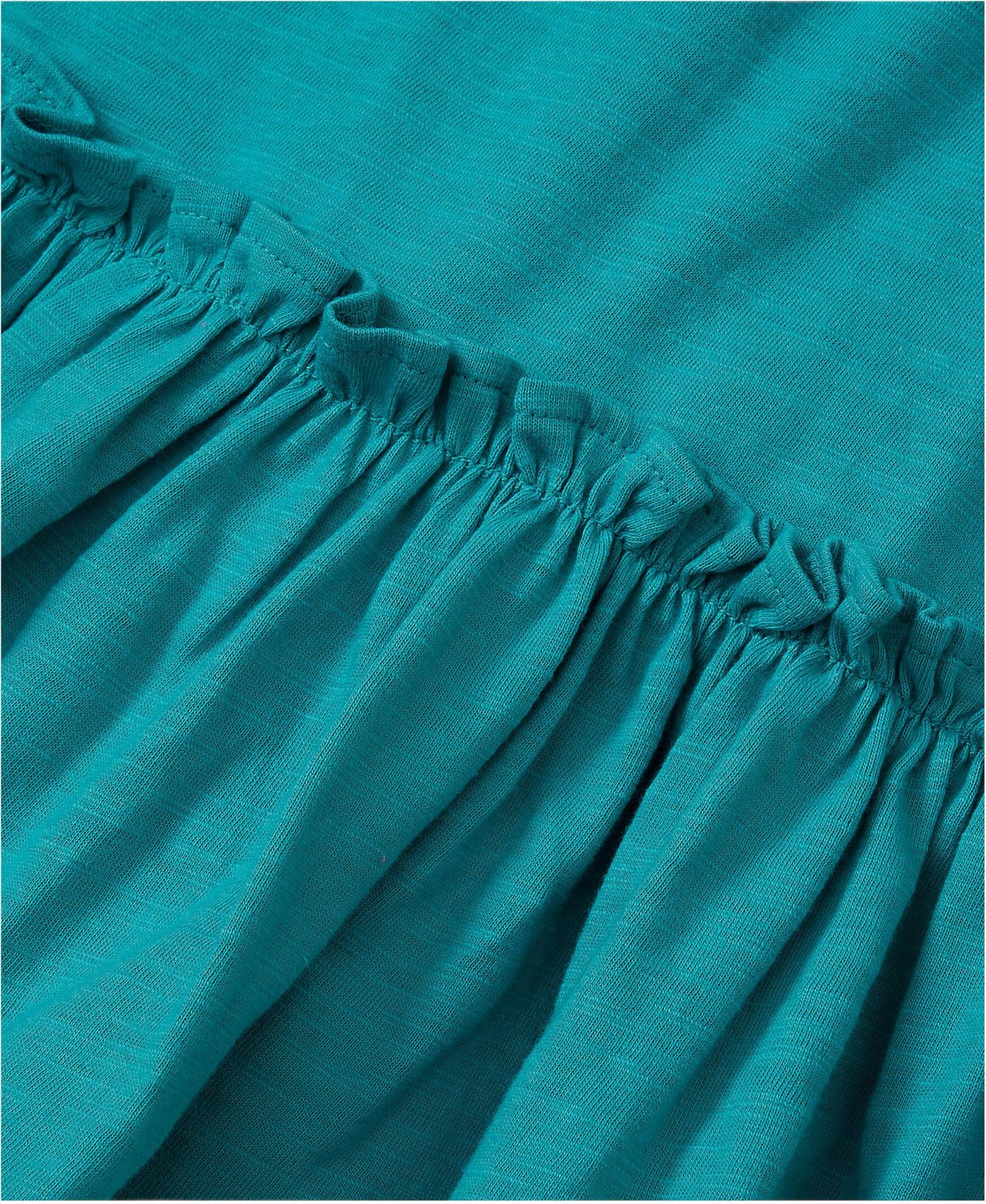 Платье Lands' End Ruffle Asymmetrical Dress для девочек, цвет: Бирюзовый — фото 3