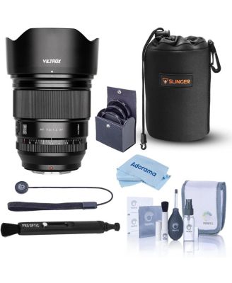 Pro AF 75mm f/1.2 XF Lens for Fujifilm X, Bundle with 77mm Filter Kit, Lens Pouch, Pen Lens Cleaner, Lens Cap Tether