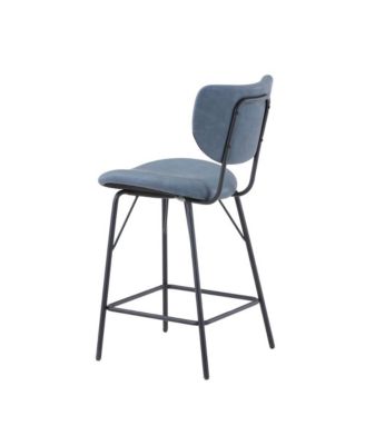 Modern Faux Leather Split-Back Upholstered Counter Height Barstool (Set of 2)