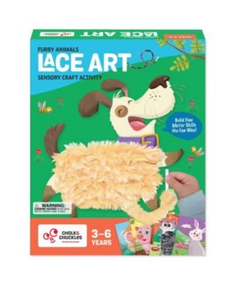 - Chalk & Chuckles Lace Art Furry Animals Craft Activity
