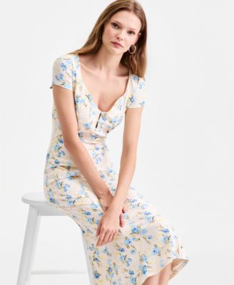 Women's Teodolin Floral Sweetheart Midi Dress