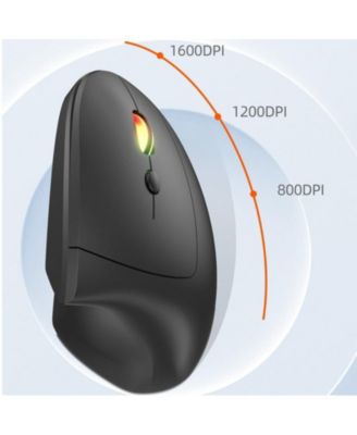 Ergonomic Vertical Wireless Mouse, Dual Mode (Bluetooth 5.4 + 2.4G),Silent Click,3 DPI Levels, for Office/Gaming,for Laptop/PC/Mac