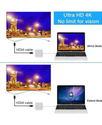 USB C to HDMI Adapter - Multiport Digital AV Converter for MacBook Pro/Air, iPad, iPhone 15/16, Tablets, and More