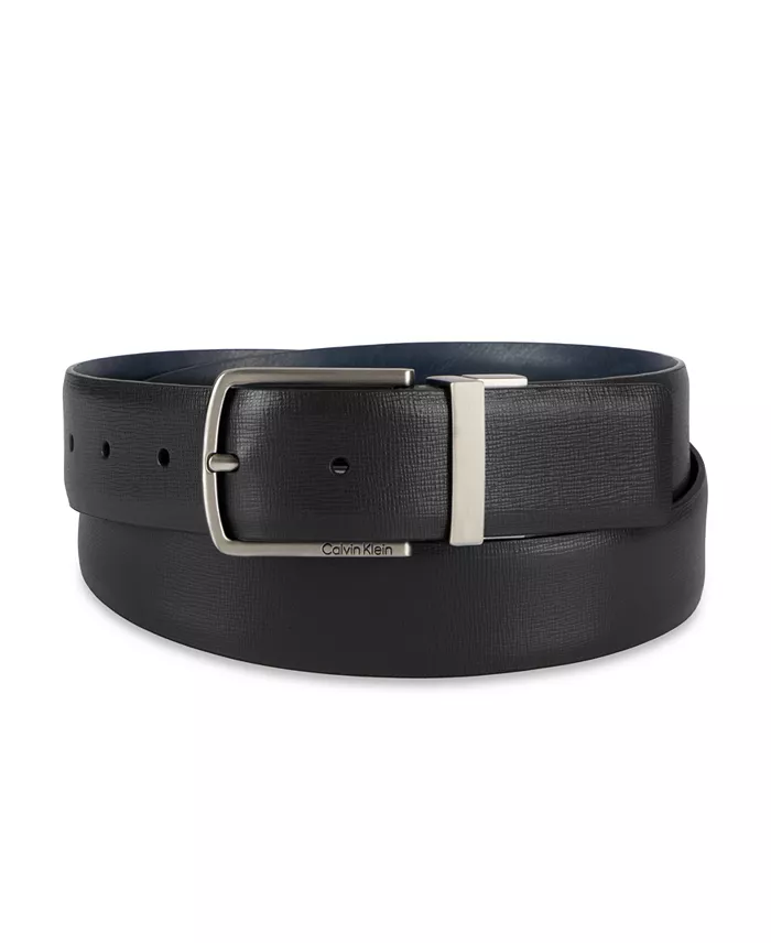 35MM Men's Reversible Saffiano Leather Belt - thumbnail 2
