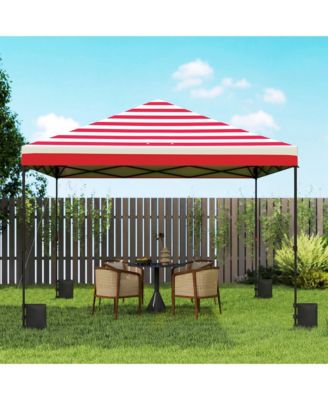 10 x 10 ft Pop Up Canopy Tent with One Push Setup, Dark