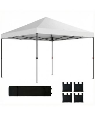 10 x 10 ft Pop Up Canopy Tent with One Push Setup, Dark