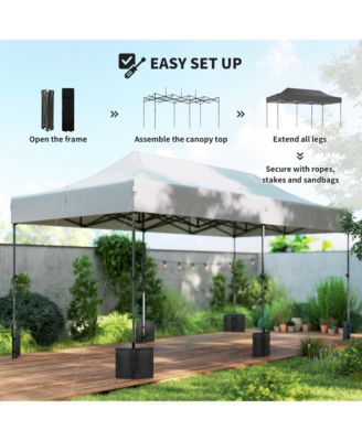 10x20 ft Pop Up Canopy Tent, Heavy Duty Outdoor Canopy,