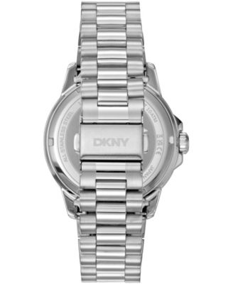 Men's Sport Watch Silver Dial Stainless Steel Bracelet Watch, 43mm