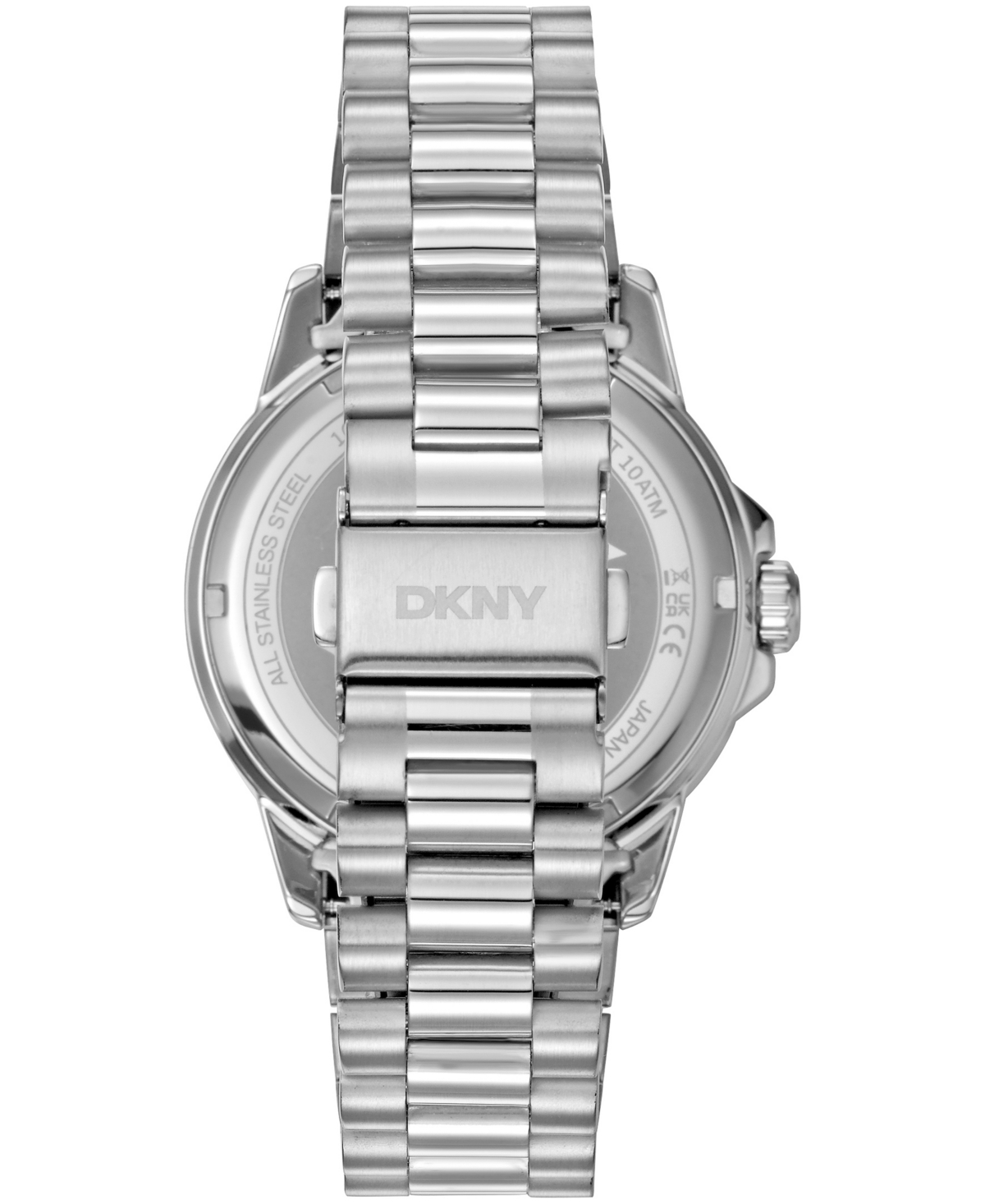 Dkny Men's Sport Watch Silver Dial Stainless Steel Bracelet Watch, 43mm