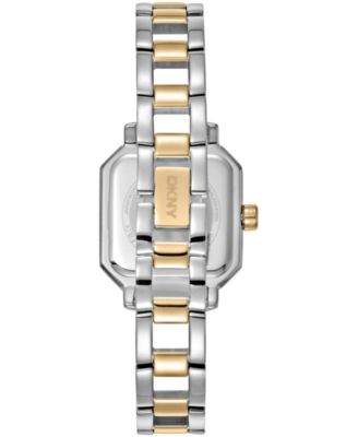 Women's Silver Dial Open Link Two-Tone Gold Stainless Steel Bracelet Watch, 27 x 27mm
