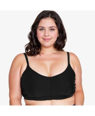 Plus Size Adjustable Strap Clasp Swim Bra