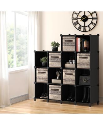 18-Cube Storage Organizer Cubby Shelf for Closet, Toys, Books, and More Space-Saving Bookshelf for Bedroom, Living Room, or Office