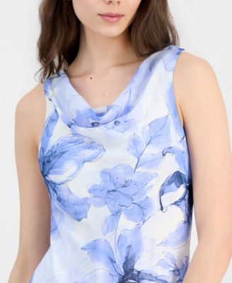 Women's Printed Sleeveless Midi Dress