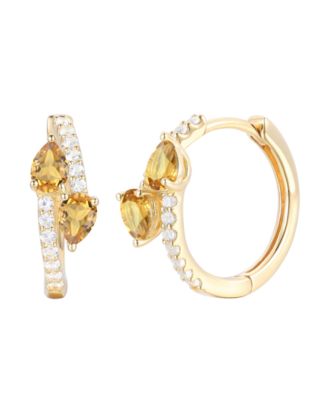 Multi Gemstone Earrings in 14k Gold Over Sterling Silver (Also in Sterling Silver)