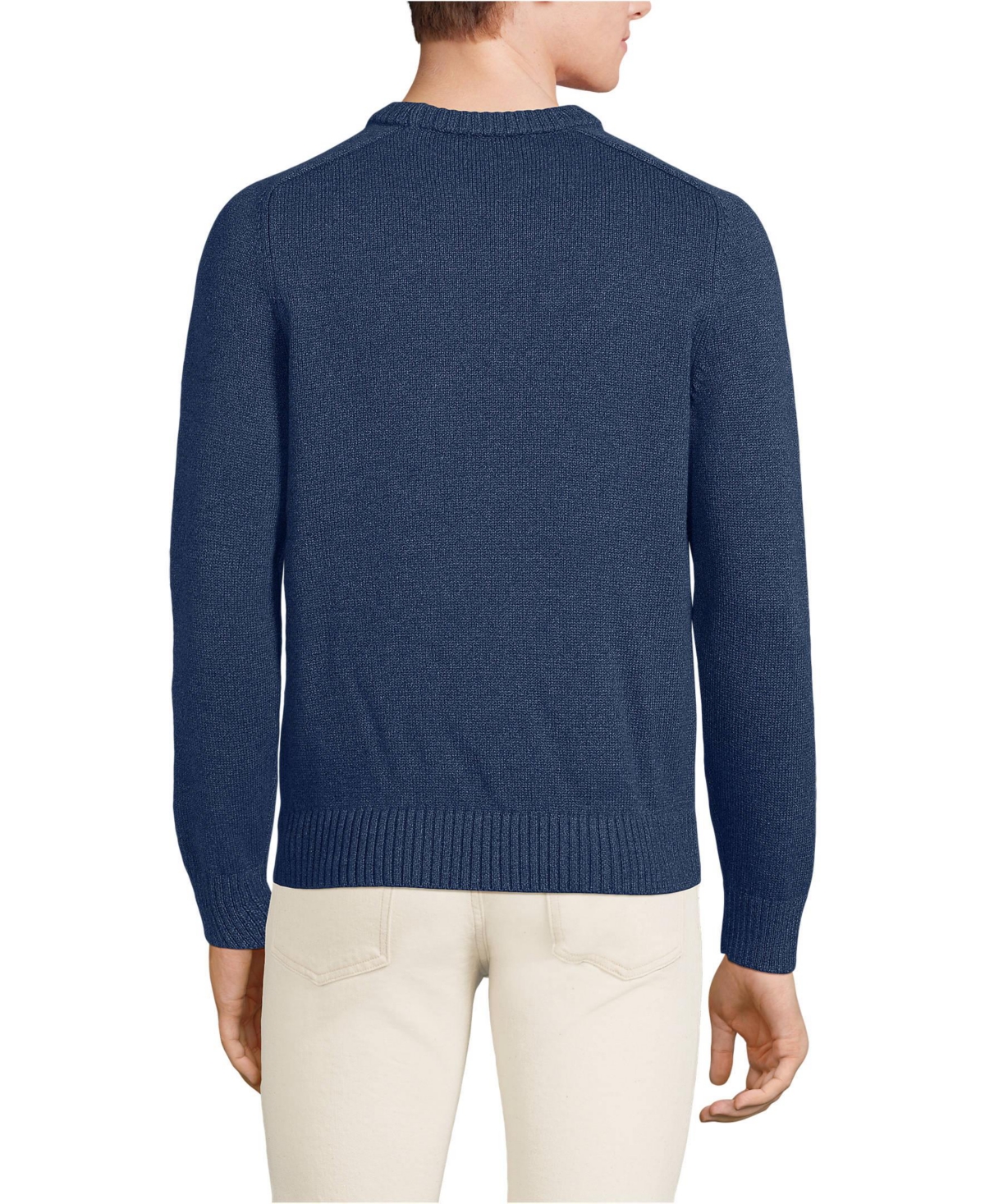 Lands' End Men's Drifter Flag Crew Neck Sweater