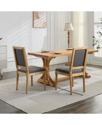 Set of 2 Classic Dining Chairs Decor Chairs with Soft Foam Seat and Solid Wood Frame