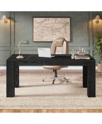 63-Inch Executive Desk, Large Office Computer Desk, Simple Workstation Writing Table Study Table for Home Office