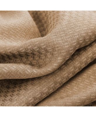 100% Polyester 250 GSM Basket Weave Ian Luxury Jacquard Blackout Grommet Curtain Panel