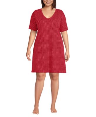 Plus Size Cotton Interlock Relaxed Above the Knee Nightgown