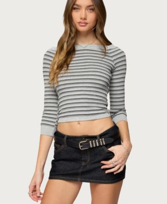 Women's Imelde Striped Boat Neck Top