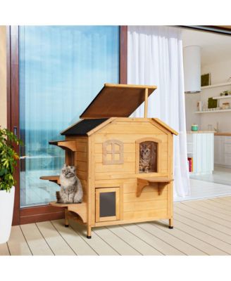 2-Story Outdoor Weatherproof Cat Enclosure