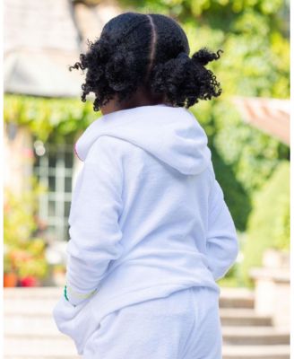 Toddler Girls Terry Hoodie With Pom Poms