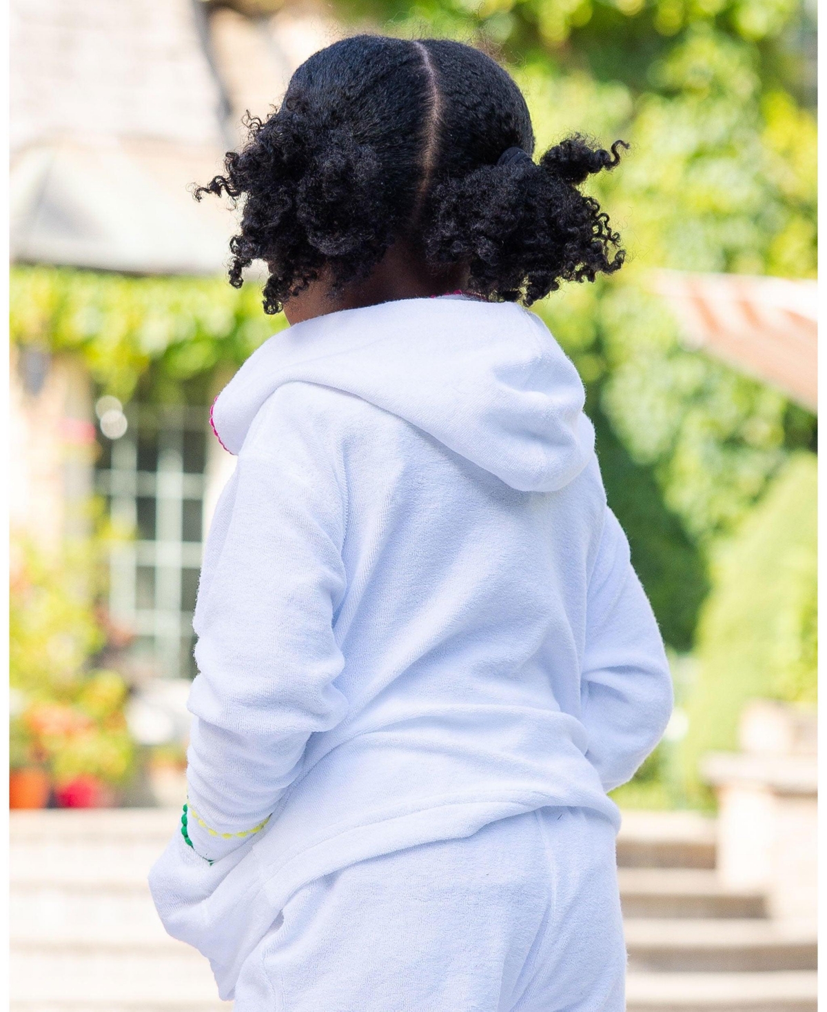 Florence Eiseman Toddler Girls Terry Hoodie With Pom Poms