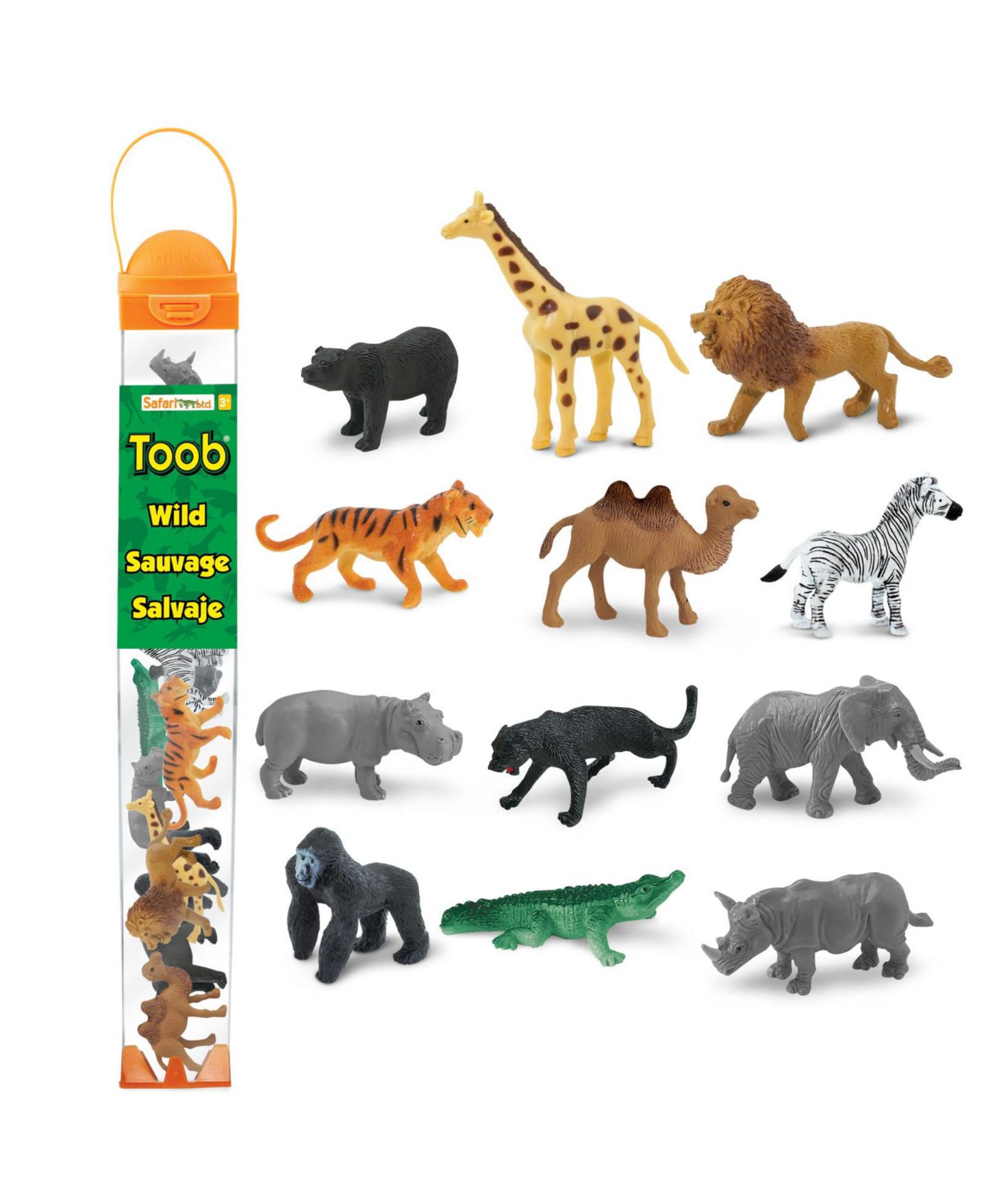 Детские фигурки Safari Ltd. Wild Toob Hand-Painted 12-Piece Figurine Set, Ages 3+ — фото 1