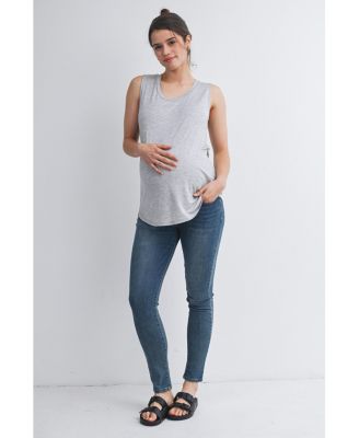 Maternity Nursing Scoop-Neck Sleeveless Tank Top