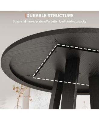 Round Dining Table – 47-inch Kitchen and Dining Room Table, Perfect for Modern Dining Spaces.