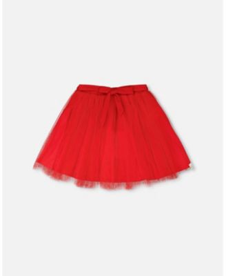 Big Girls Mesh and Eyelet Skirt.