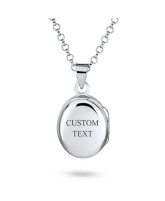 Danity  .925 Silver Oval Shape Photo Lockets Pendant Necklace